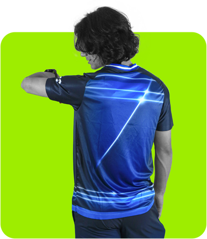 Camiseta Azul cuello en "V" - Cód.-item 42