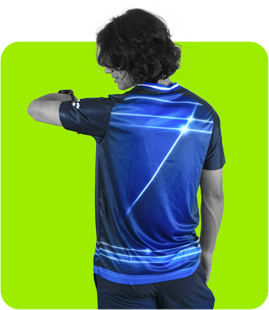 Camiseta Azul cuello en "V" - Cód.-item 42